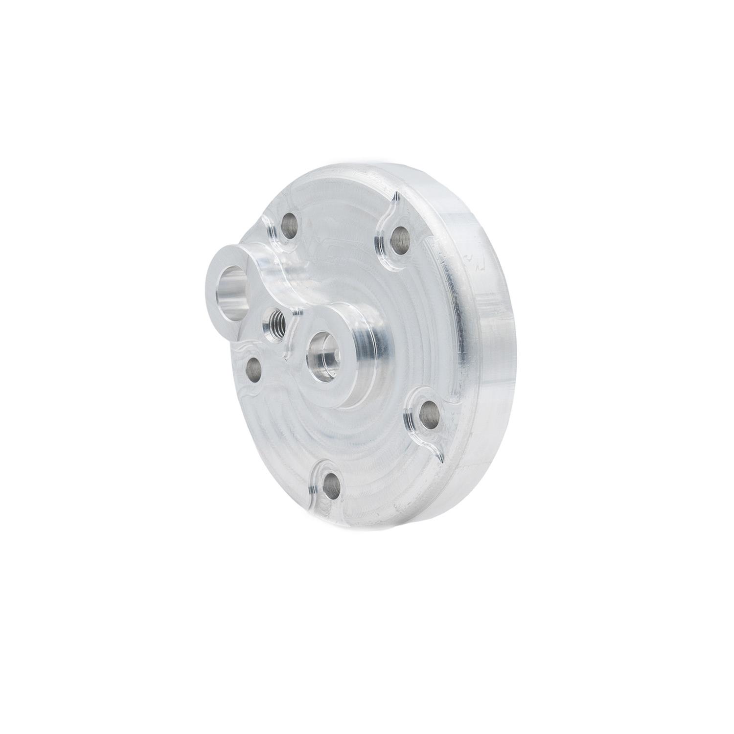 ICT Billet Air Conditioning Compressor Covers 551194-5P Sanden 508 Rear Cover to Use with R4 Hoses thumbnail 6