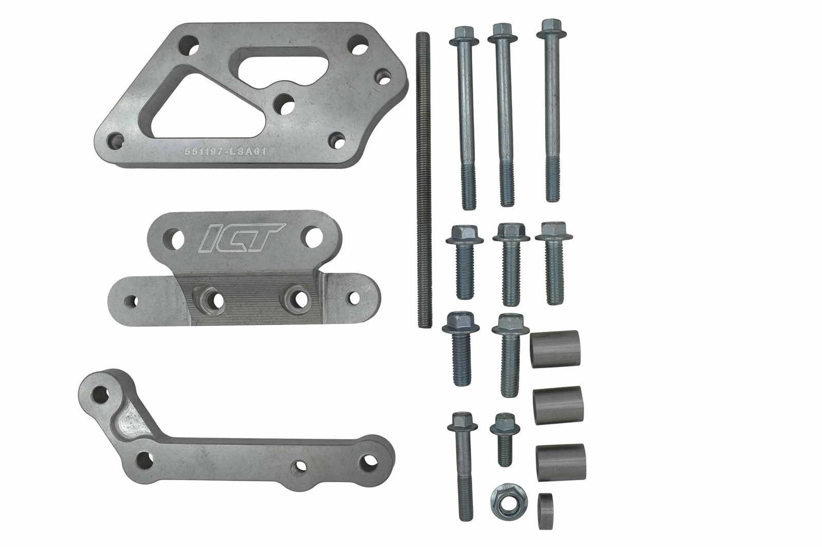 ICT Billet Air Conditioner Brackets 551197-LSA01 LSA Camaro - AC Compressor Bracket Factory Replacement for LSA ZL1 Camaro LS3 L99