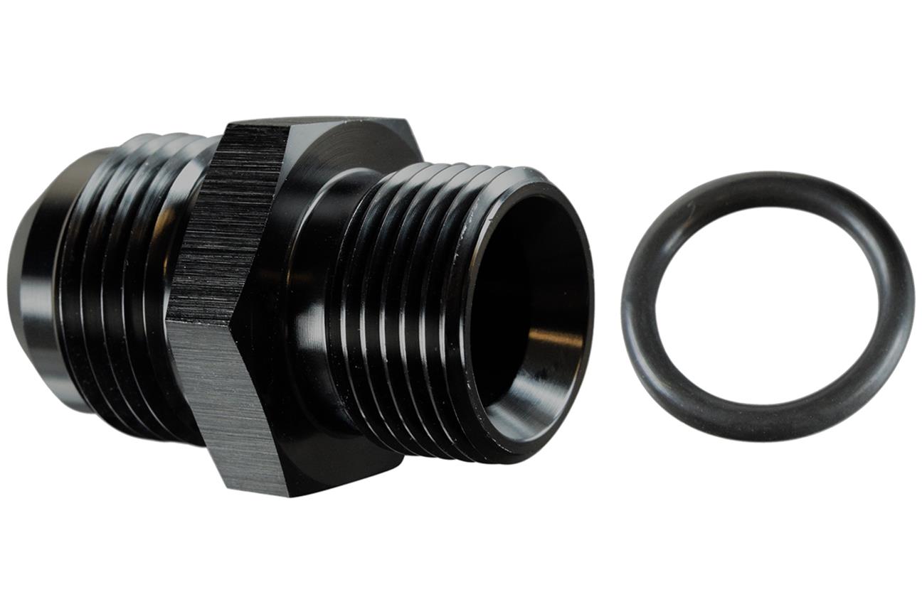 ICT Billet AN to Straight Thread O-Ring (ORB) Adapter Fittings 551208 Fitting, Adapter, Metric Threads, Straight, Aluminum, Black Anodized, -10 AN, M20 x 1.5, Each thumbnail 3
