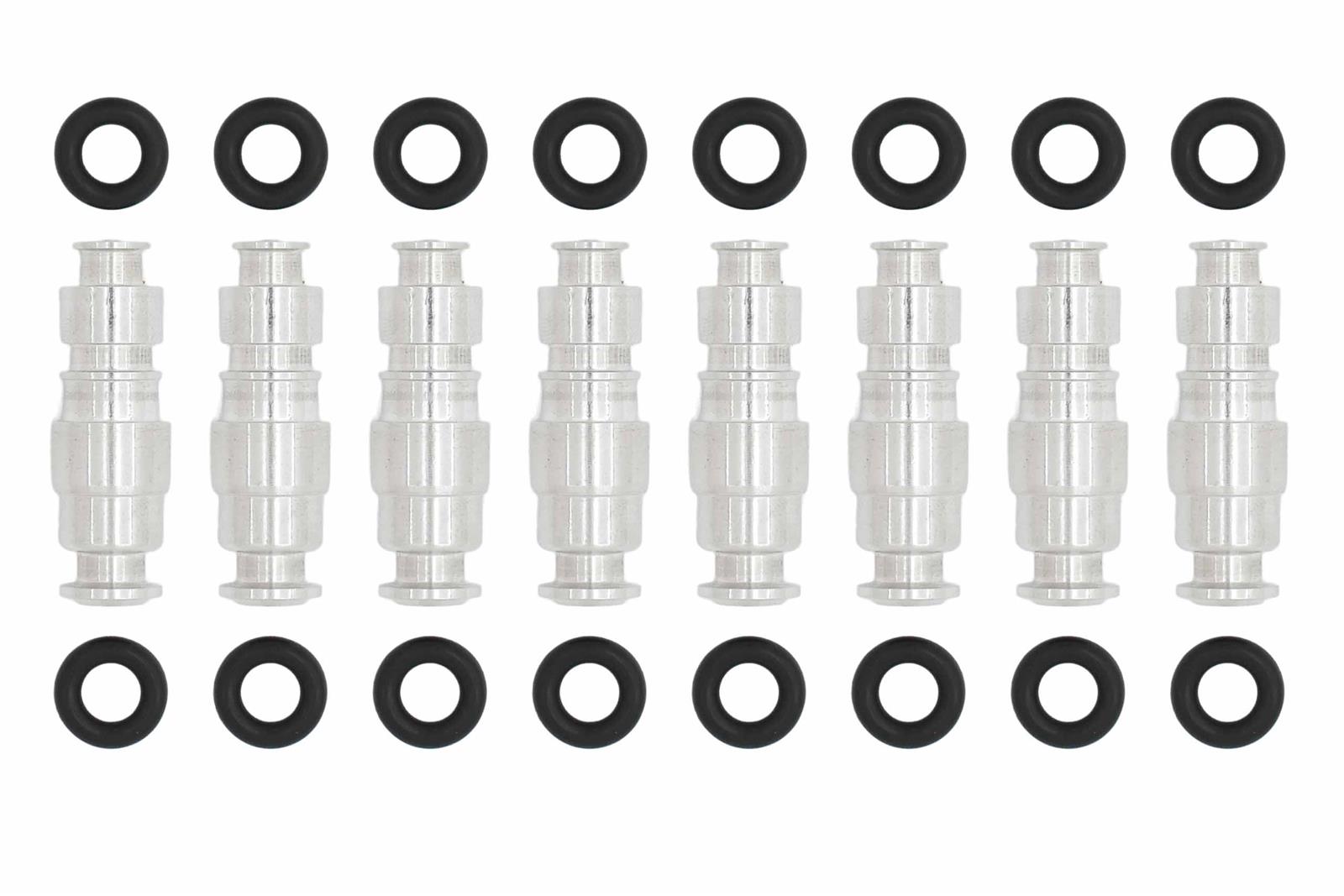 ICT Billet Mock-Up Fuel Injector Plugs 551333-LS3 Replicas, Plugs, Aluminum, Natural, LS3 Height, Chevrolet, 6.2L Small Block LS, Set of 8 thumbnail 4