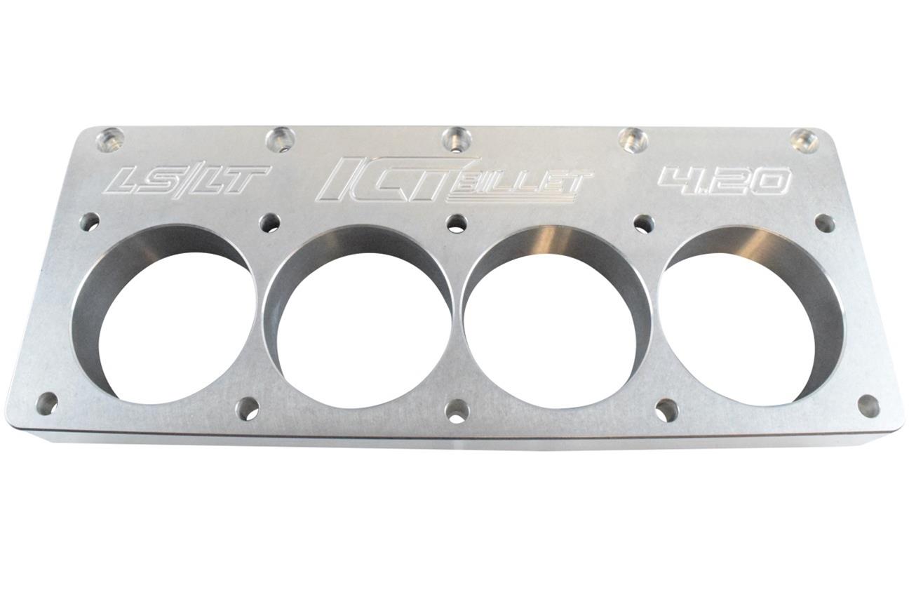 ICT Billet Engine Block Torque Plates 551335 Plates, 1.65 in. Thick, Aluminum, Natural, 4.200 in. Cylinder Bore Diameter, Chevy, Small LS, Small Gen V, Each