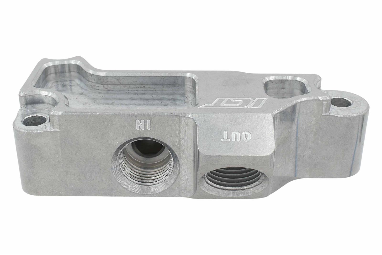 ICT Billet Oil Filter Adapters 551350-FS01 Remote Filter, LS Remote Adapter for Front Sump Sheet Metal Pan thumbnail 8