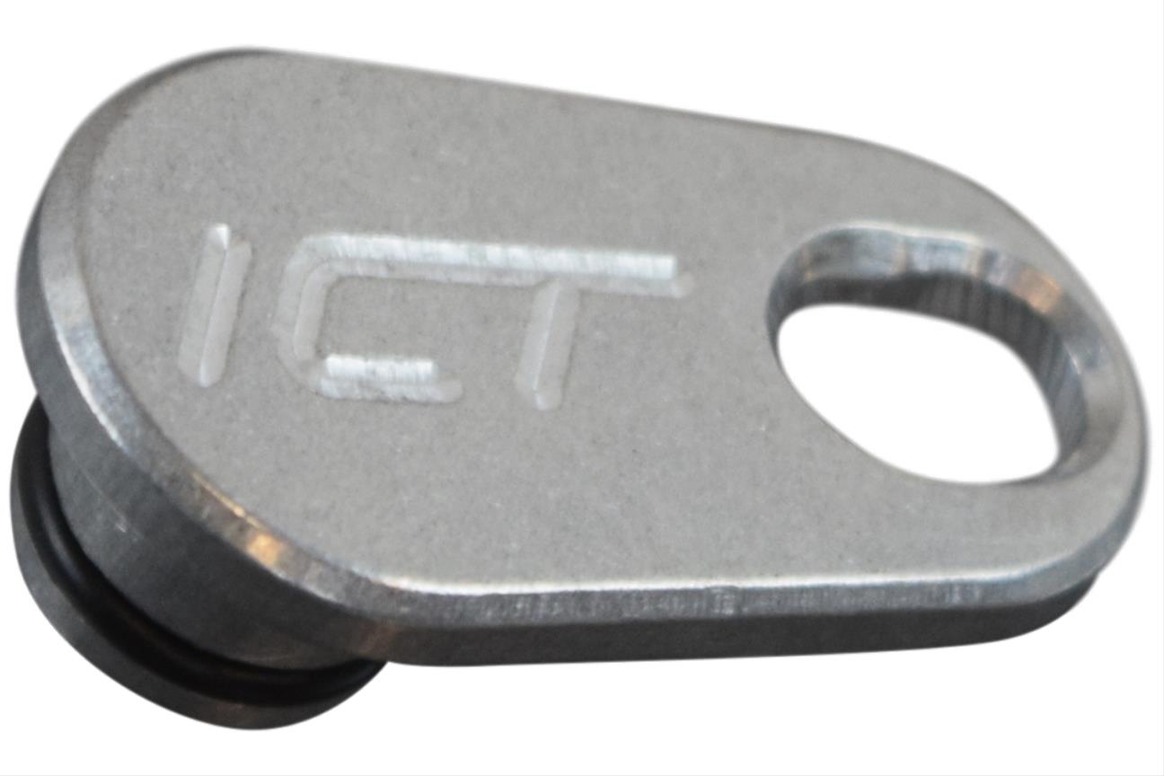 ICT Billet Plug Fittings 551383 Fittings, Flat Head, Bolt-on, Aluminum, Natural, Designed To the MAP Sensor Hole On An LT4 Supercharger, Each thumbnail 6