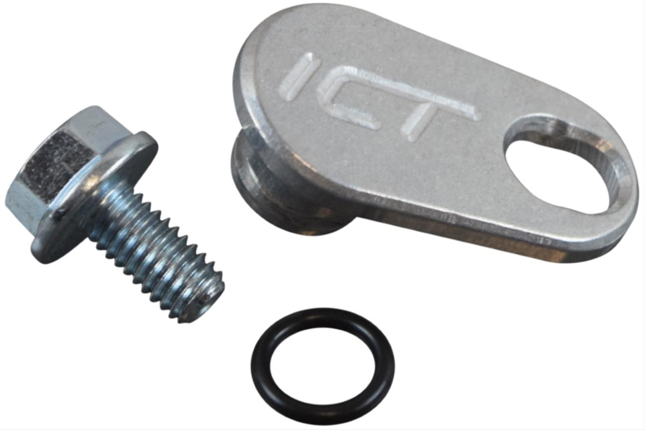 ICT Billet Plug Fittings 551383 Fittings, Flat Head, Bolt-on, Aluminum, Natural, Designed To the MAP Sensor Hole On An LT4 Supercharger, Each thumbnail 7