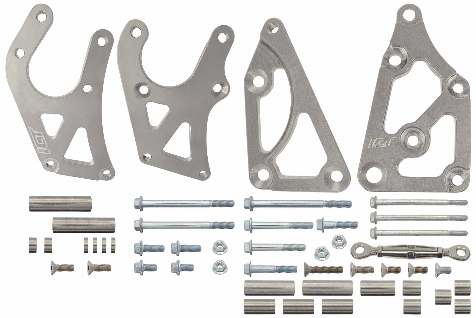 ICT Billet 551396LS0-3 ICT Billet Alternator/Power Steering Bracket Kits |  Summit Racing