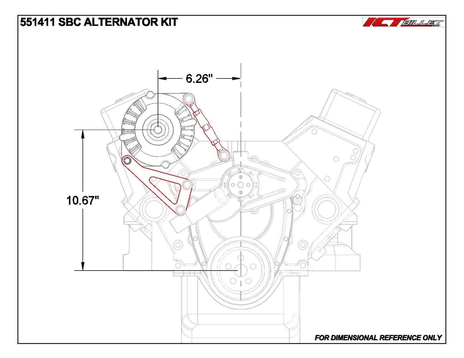 ICT Billet 551411 ICT Billet Alternator Brackets Summit Racing