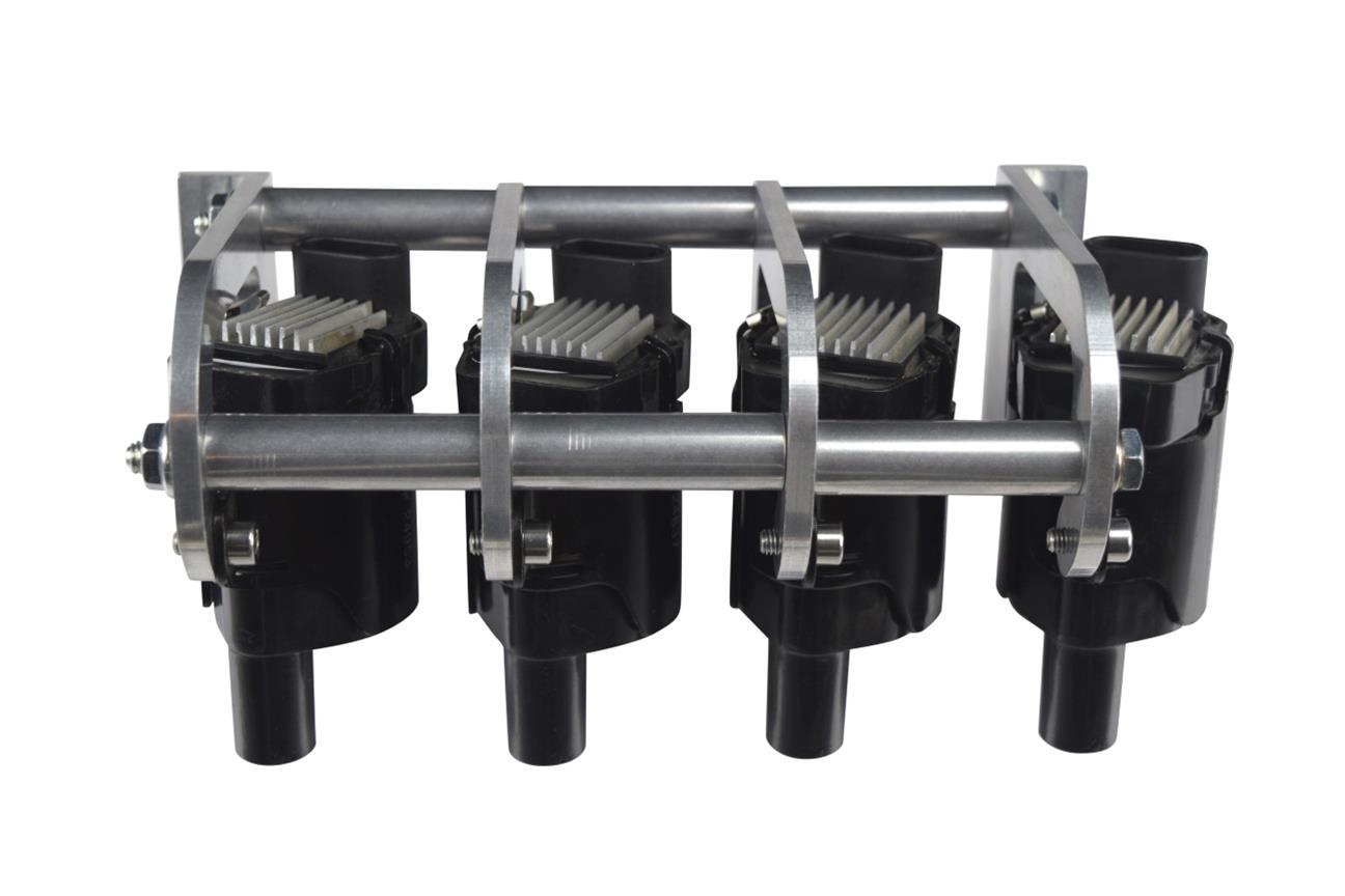 ICT Billet Remote Mount Ignition Coil Relocation Brackets 551562 Brackets, Mount, Aluminum, Natural, Round, Chevy, Small Block LS, Kit thumbnail 4