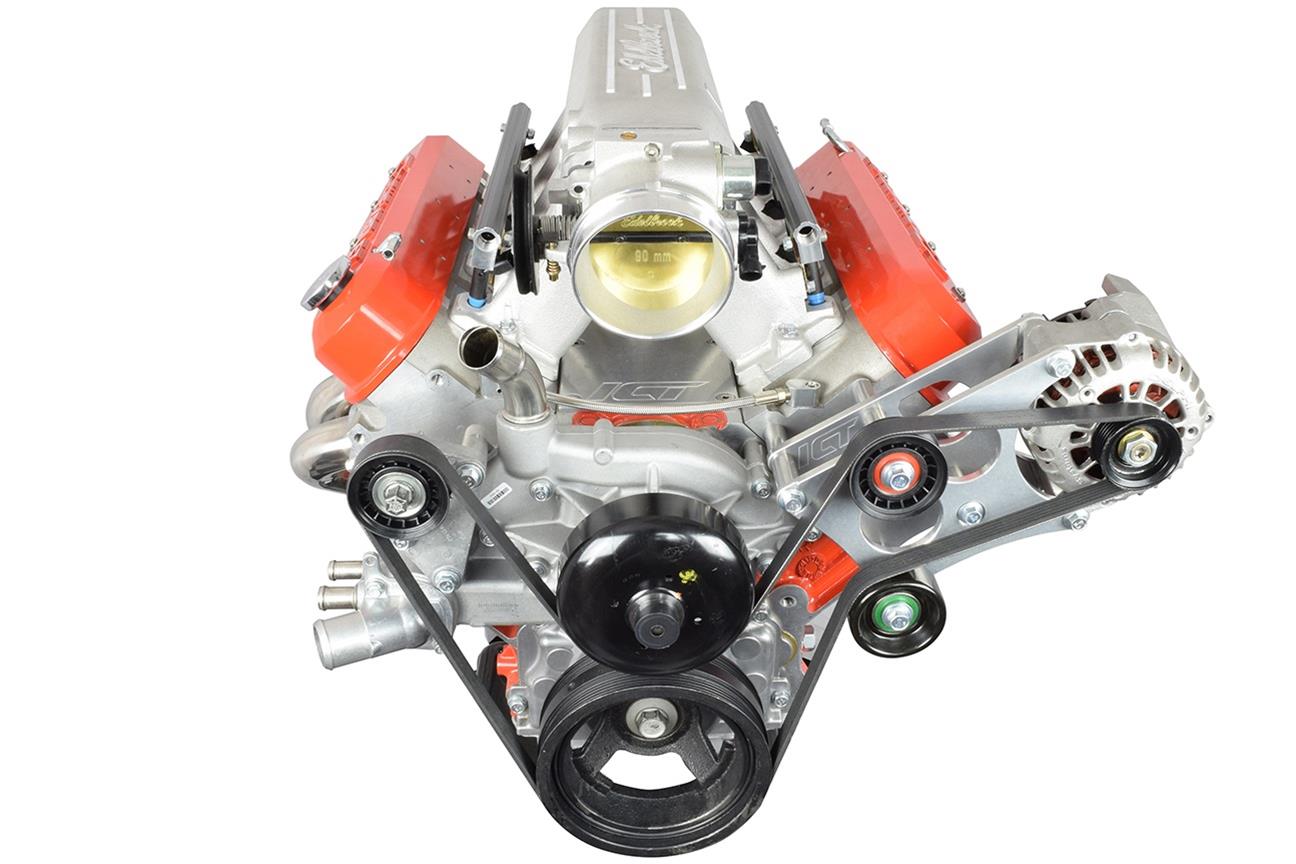 ICT Billet Alternator Brackets 551566-3 Bracket, Upper/Lower Bracket, Aluminum, Natural, Cylinder Head Mount, Driver Side High Mount, Chevy, LS, Kit thumbnail 8
