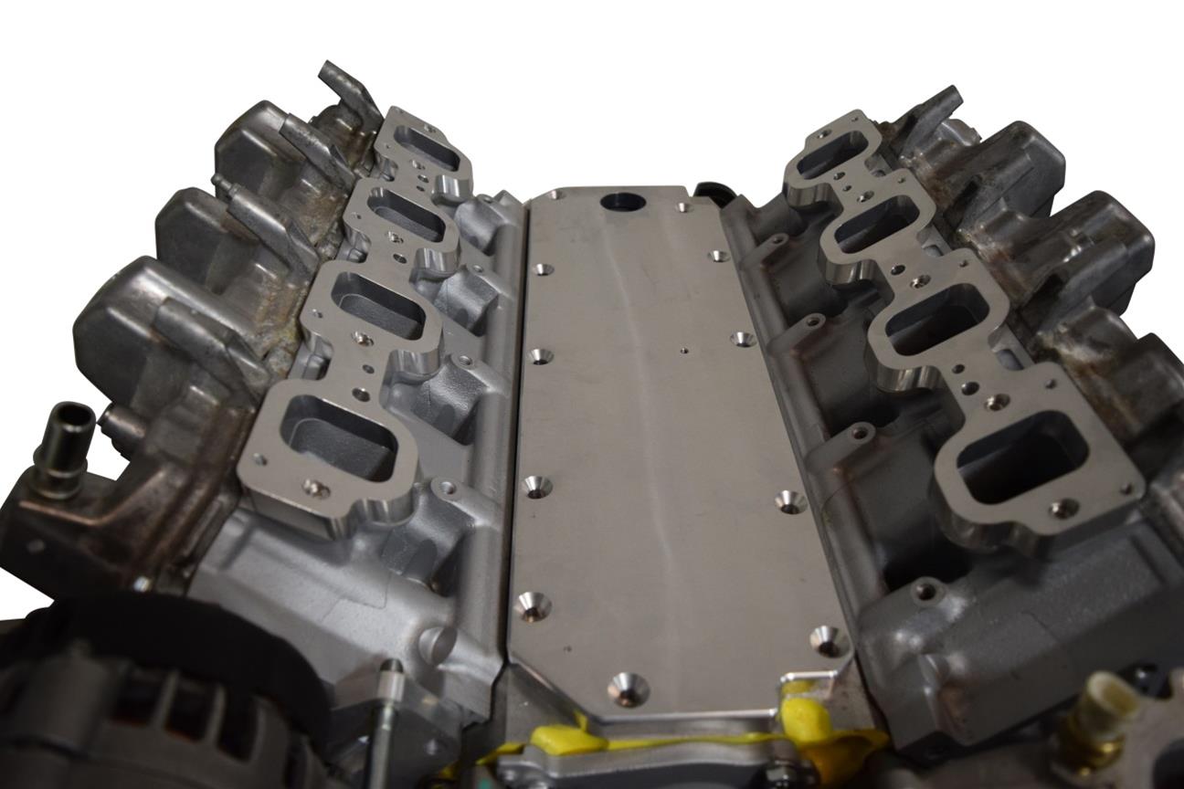 ICT Billet Intake Manifold Adapters 551590 Flanges, Adapters, LT1 Head To LT4 Supercharger, Aluminum, Chevrolet, Small Block Gen V, Kit thumbnail 3