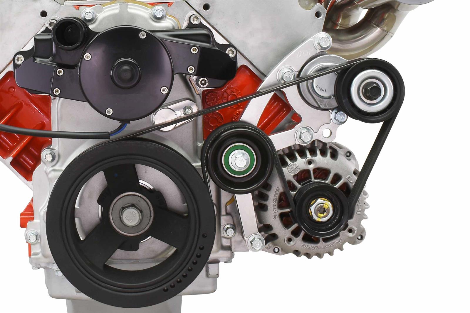 ICT Billet Alternator Brackets 551667EWP-2 Bracket, Driver Side, Aluminum, Natural, Chevrolet, LS Engine, Electric Pump, Kit thumbnail 2
