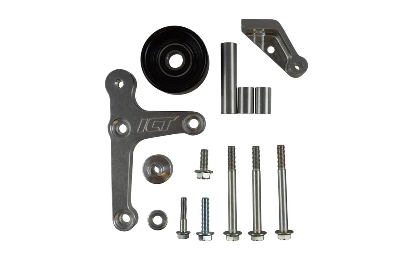 ICT Billet Alternator Brackets 551668-2 Bracket, Upper/Lower Bracket, Aluminum, Natural, Engine Block Mount, Driver Side Lower Mount, Short Pump, Chevy, LS, Kit thumbnail 3