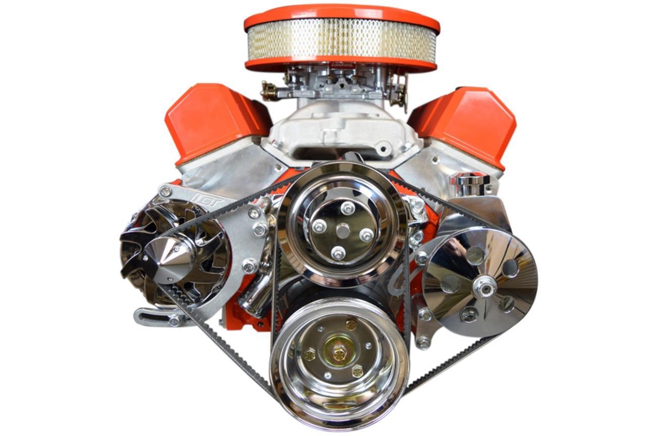 ICT Billet Alternator Brackets 551672 Bracket, Upper/Lower Bracket, Aluminum, Natural, Cylinder Head Mount, Passenger Side Mid Mount, Long Pump, SBC, Kit thumbnail 5