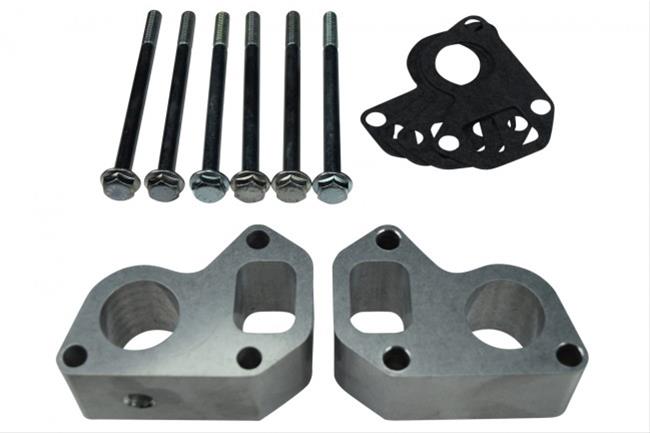 ICT Billet Water Pump Spacer Kits 551697 Spacers, 1.500 in. Thickness, Aluminum, Natural, Buick, Cadillac, Chevy, GMC, LS, Kit