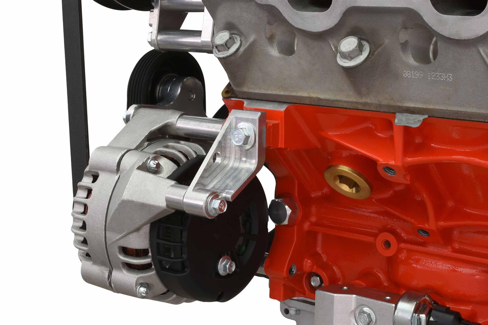 ICT Billet Alternator/Power Steering Bracket Kits 551778LS0-3 Power Brackets, Kits, Saginaw P, Left Side, Cylinder Head Mount, Aluminum, Serpentine, Chevrolet, LS, Kit thumbnail 5