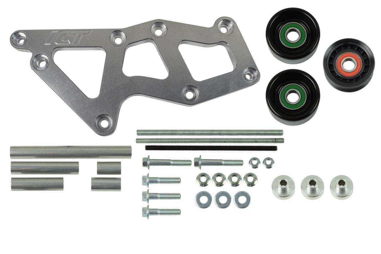 ICT Billet 551790 ICT Billet Idler Pulley Relocation Brackets Summit
