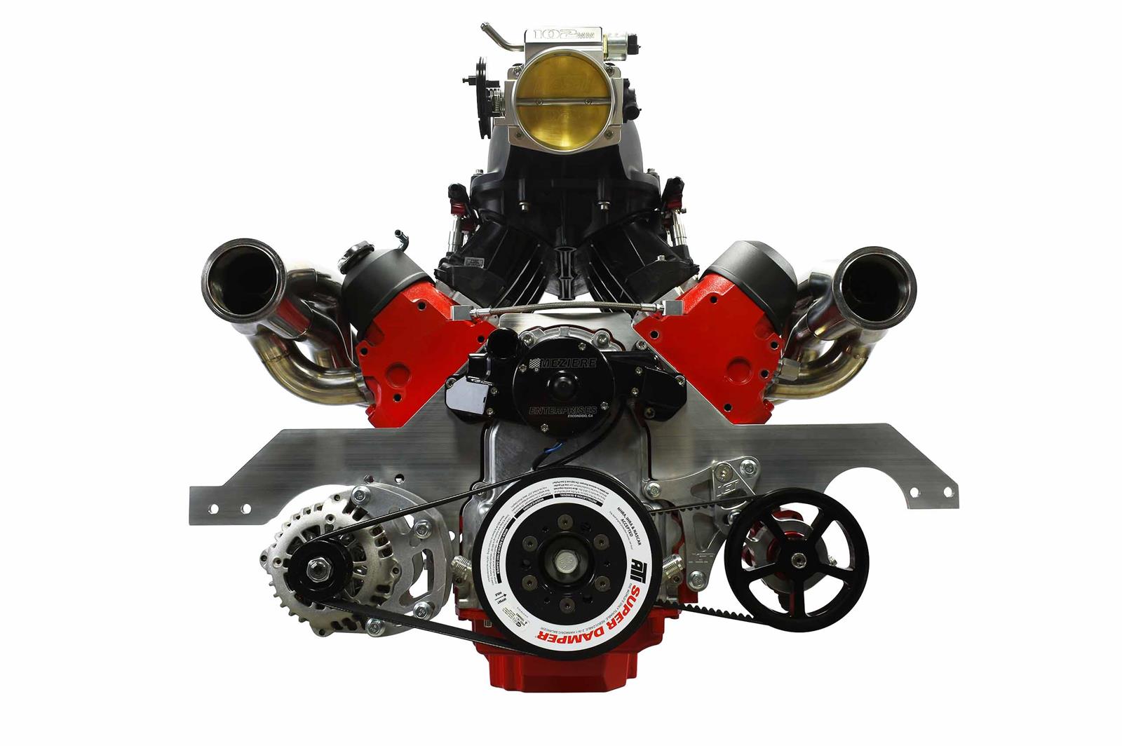 ICT Billet Front Motor Plates 551816-GBDY Plate, Aluminum, Natural, Front-Mount, Chevy, LS, Each thumbnail 5