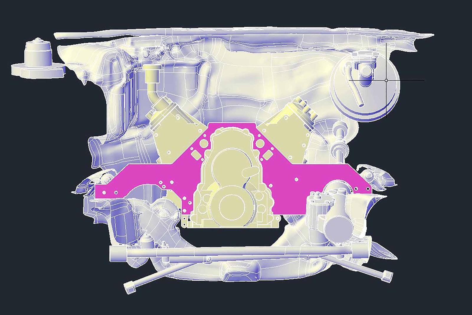 ICT Billet Front Motor Plates 551816-GBDY Plate, Aluminum, Natural, Front-Mount, Chevy, LS, Each thumbnail 3