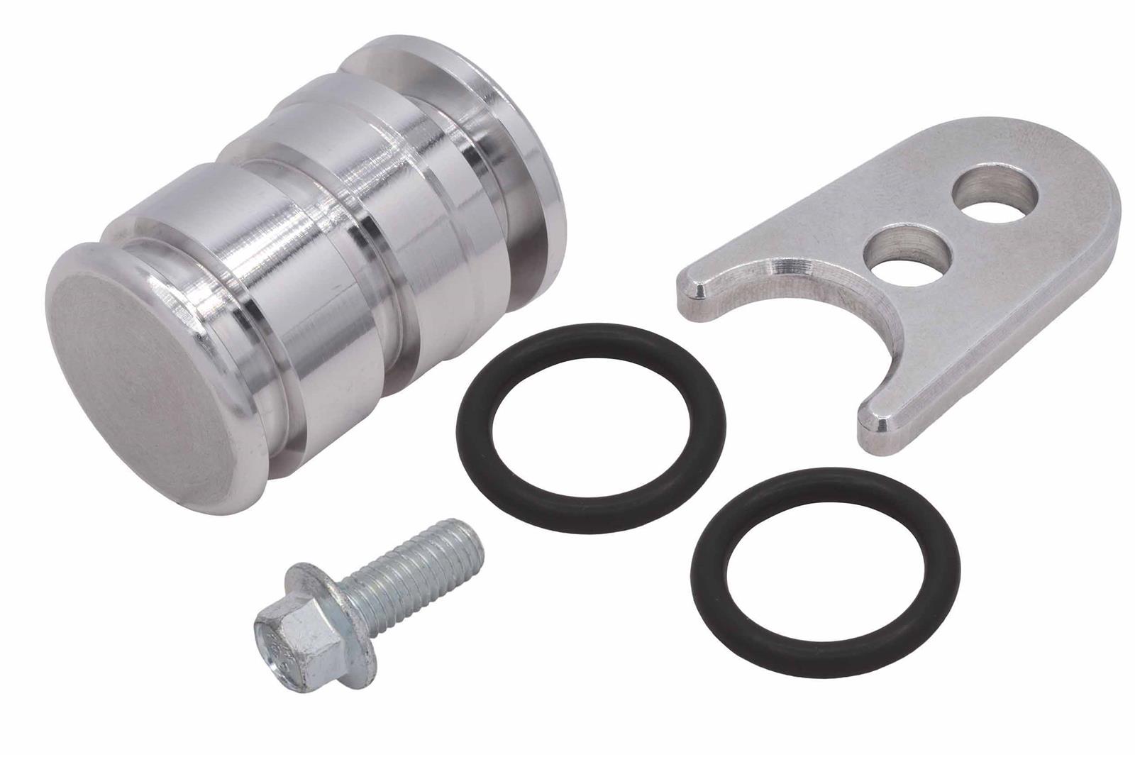 ICT Billet Direct Injection Fuel Pump Lifter Delete Plugs 551965-PLUG Plug Fitting, Plug, Flanged Hex Head, Bolt-on, Aluminum, Natural, Chevy, 5.3L/6.2L Small Block Gen V, Each thumbnail 4