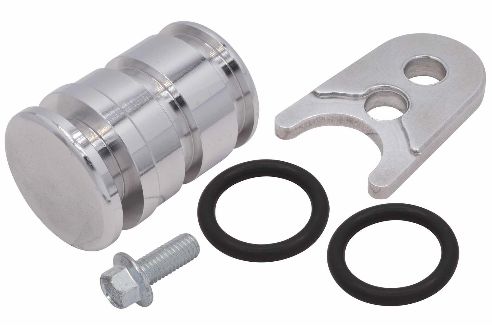 ICT Billet Direct Injection Fuel Pump Lifter Delete Plugs 551965-PLUG Plug Fitting, Plug, Flanged Hex Head, Bolt-on, Aluminum, Natural, Chevy, 5.3L/6.2L Small Block Gen V, Each thumbnail 5