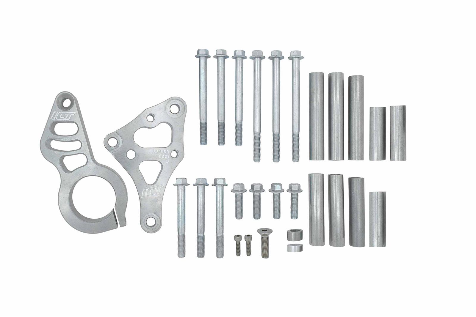 ICT Billet Fuel Pump Mounts 551969-LSD1 Bracket, LS Engine Low Mount Driver Side Mechanical Bracket thumbnail 5