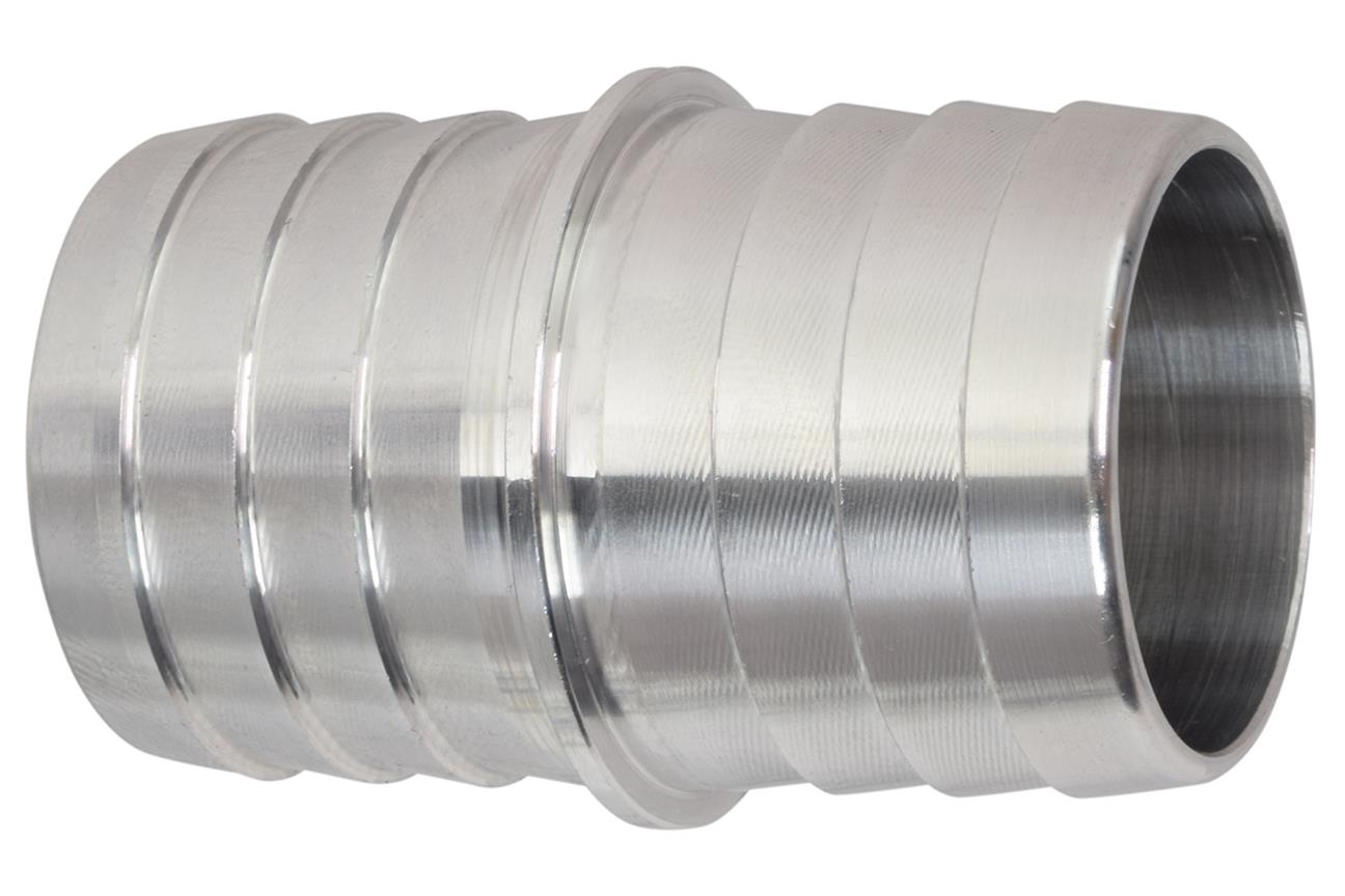 ICT Billet Hose Barb Fittings AN627-20A Fitting, Coupler, Union, to Barb, Straight, Aluminum, Natural, 1 1/4 in. Barb, 1 1/4 in. Barb, Each thumbnail 2