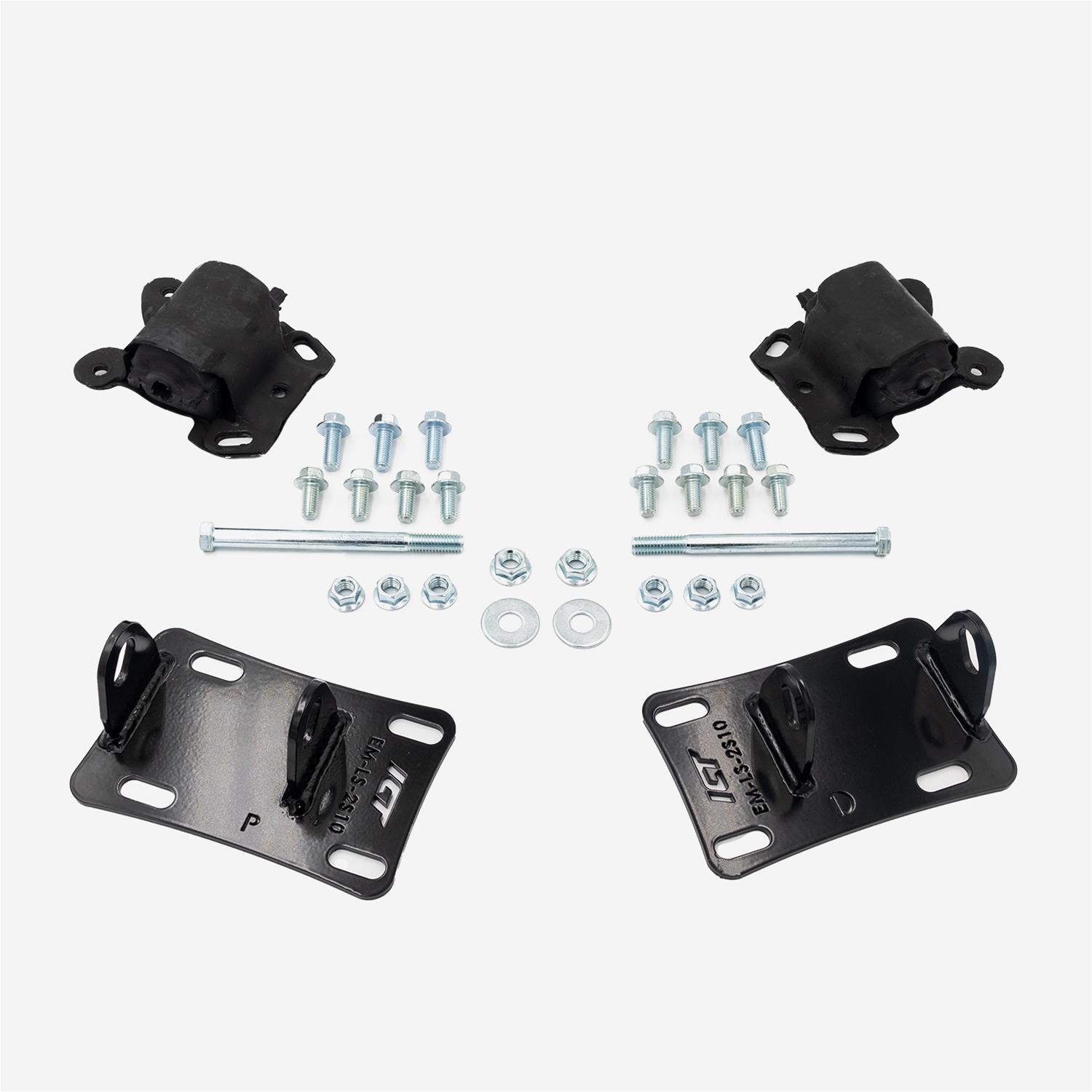 ICT Billet Motor Mounts and Inserts EM-LS-2S10 Engine Mount LS Swap Kit Chevy S10 Truck 1982-05 LS1 LS3