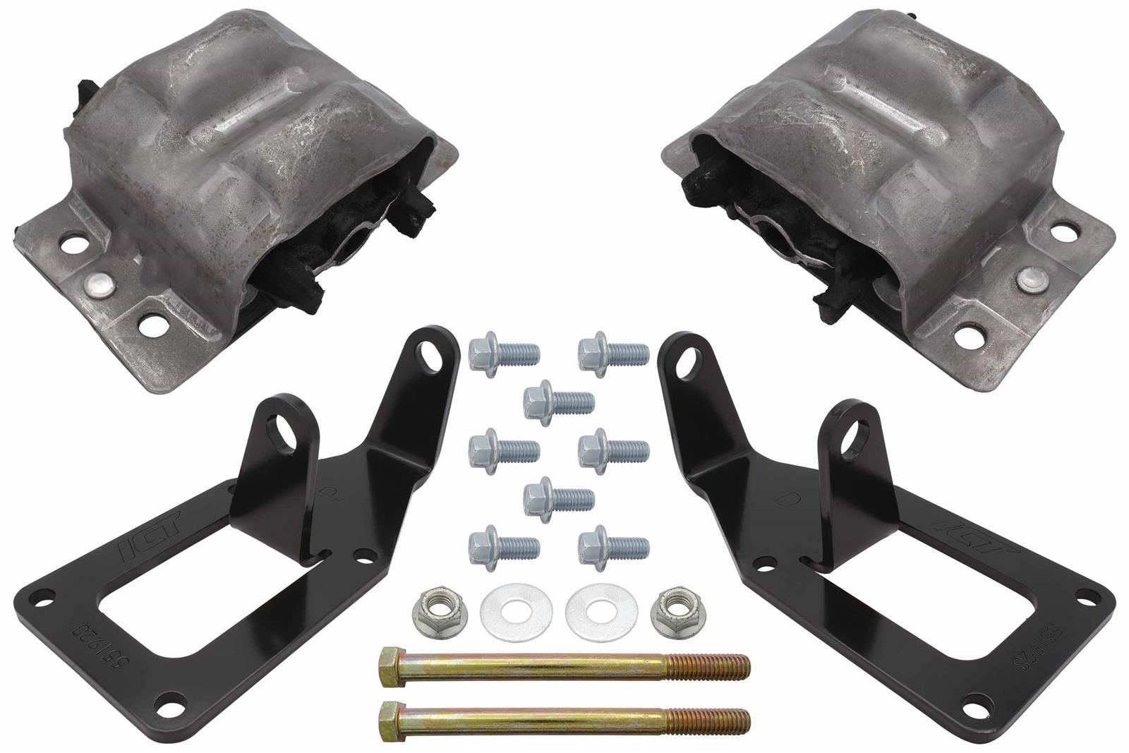 ICT Billet Motor Mounts and Inserts EM-LS-4ABDY Engine Mount 1973-1977 4th gen A Body LS Engine Mount Kit thumbnail 6