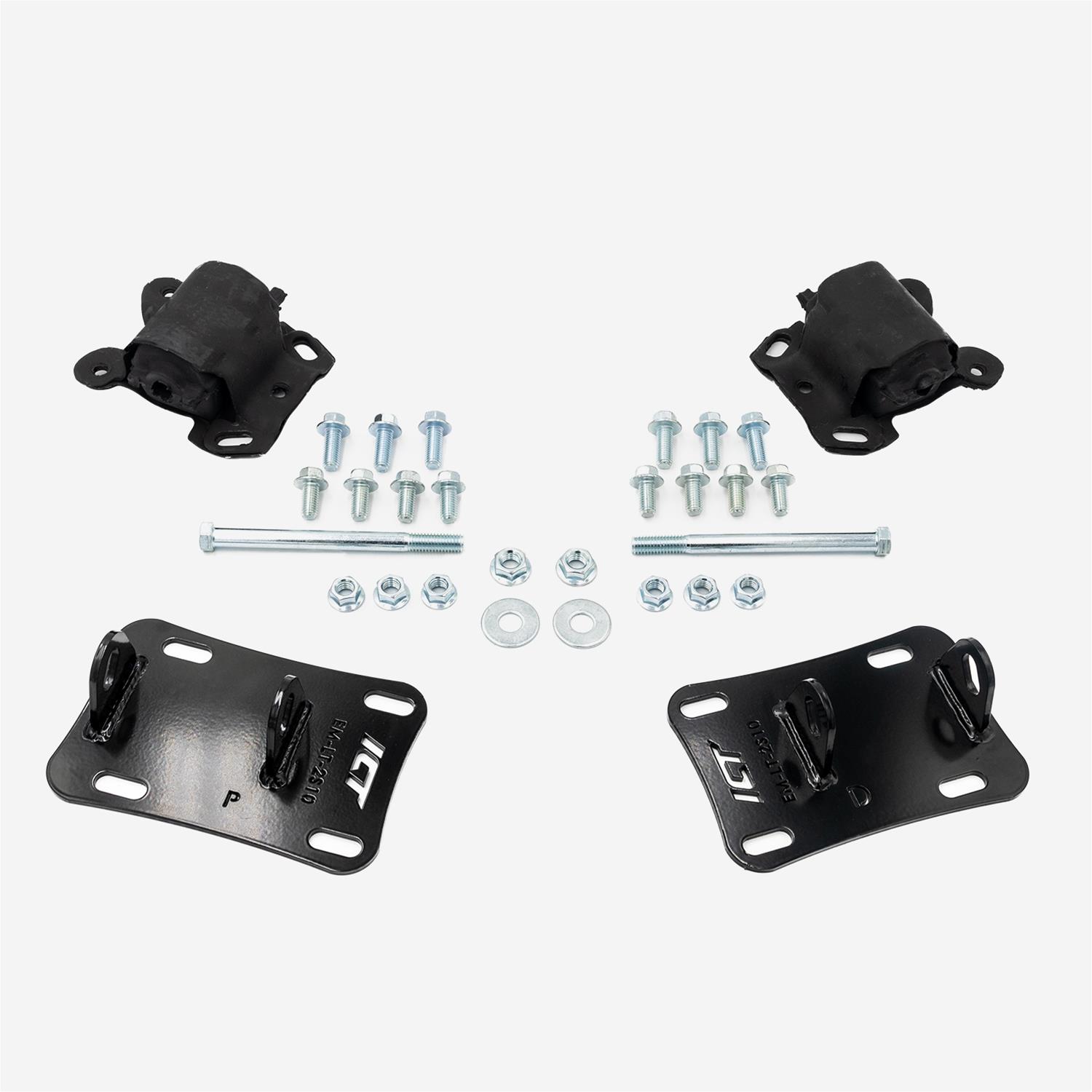 ICT Billet Motor Mounts and Inserts EM-LT-2S10 Engine Mount LT Swap Kit Chevy S10 Truck 1982-05 L83 LT1