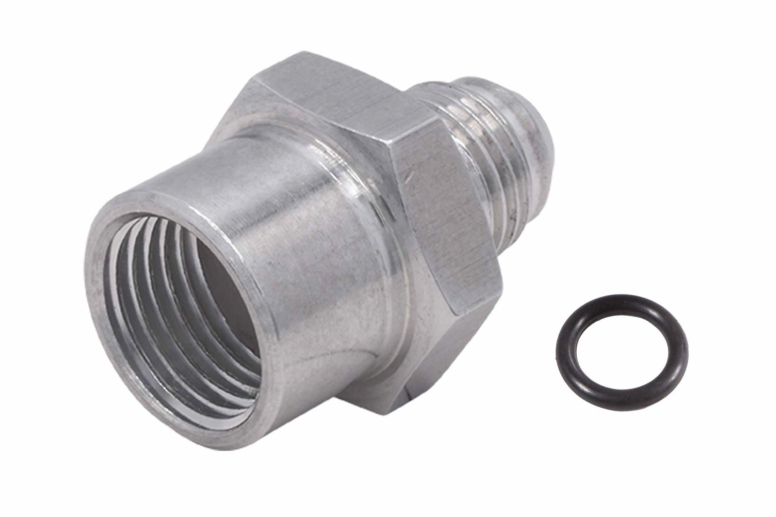 ICT Billet AN to Metric Adapter Fittings F06ANFM1615 Fitting, Adapter, Threads, Straight, Aluminum, Natural, -6 AN, M16 x 1.5, Each