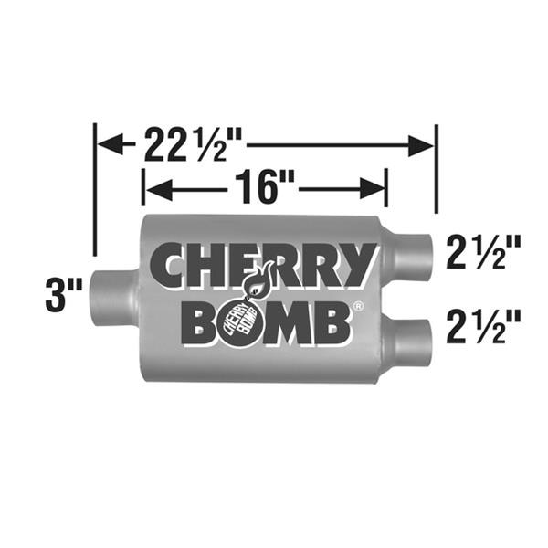 Cherry Bomb 88109CB Cherry Bomb Vortex Mufflers | Summit Racing