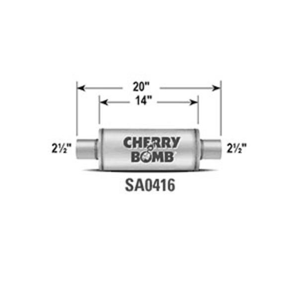 Cherry Bomb SA0416 Cherry Bomb Salute Mufflers Summit Racing