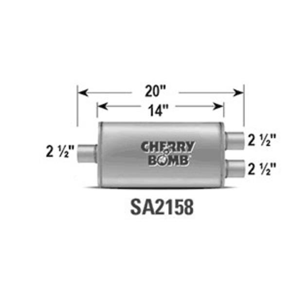 小物 sumari BOA MUFFLER Cherry Bomb SA2158 Cherry Bomb Salute Mufflers | Summit Racing
