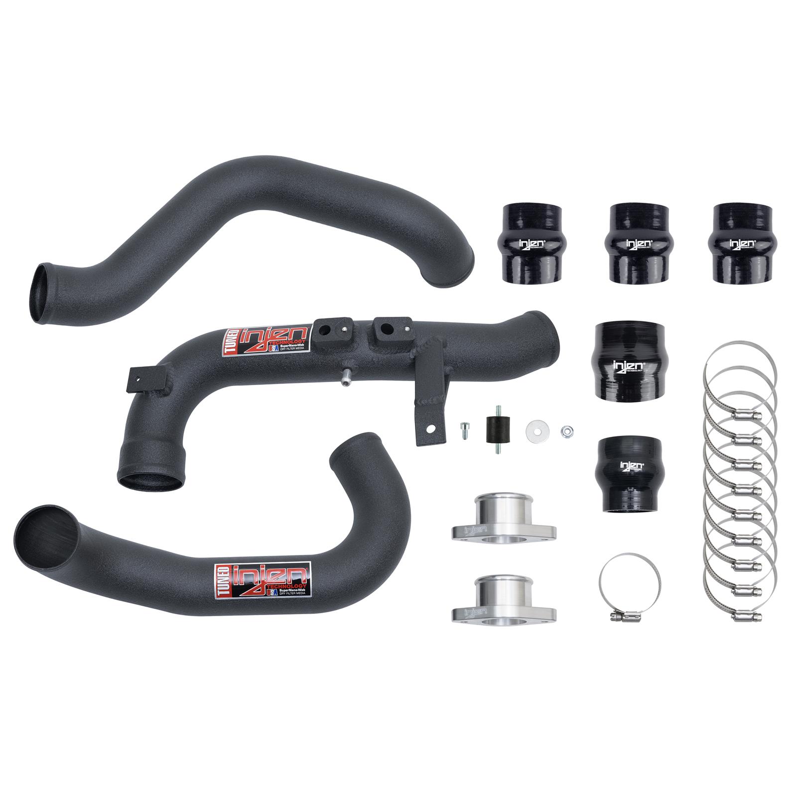 Injen 22-23 Honda/Acura Civic/Si/Integra 1.5L Turbo Aluminum Intercooler Pipe Kit - Wrinkle Black thumbnail 4