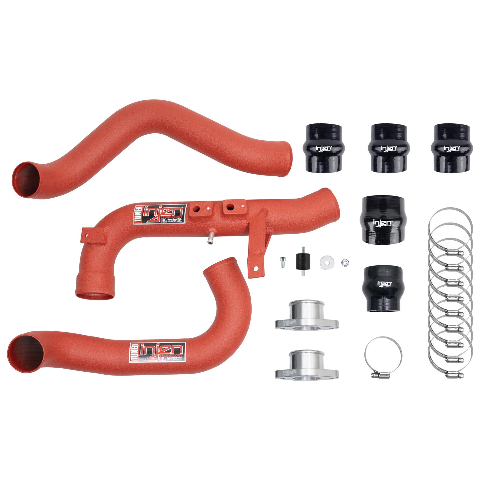 Injen 22-23 Honda/Acura Civic/Si/Integra 1.5L Turbo Aluminum Intercooler Pipe Kit - Wrinkle Red thumbnail 3