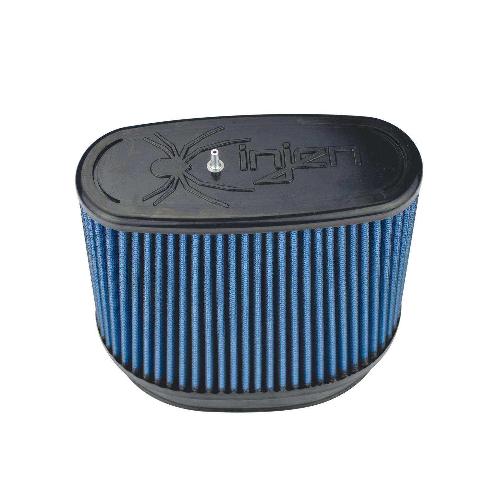 Injen NanoWeb Dry Air Filter 6.7x4.54in Oval ID / 7.7x5.7in OD / 5.55in Height / 7x2.75in Top thumbnail 2