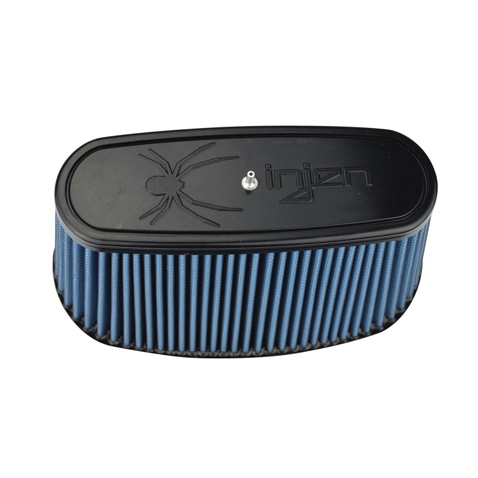Injen NanoWeb Dry Air Filter 8.7x3.9in Oval ID / 10.4x5.6in OD / 4.75in Height / 7.9x3.1in Top thumbnail 2