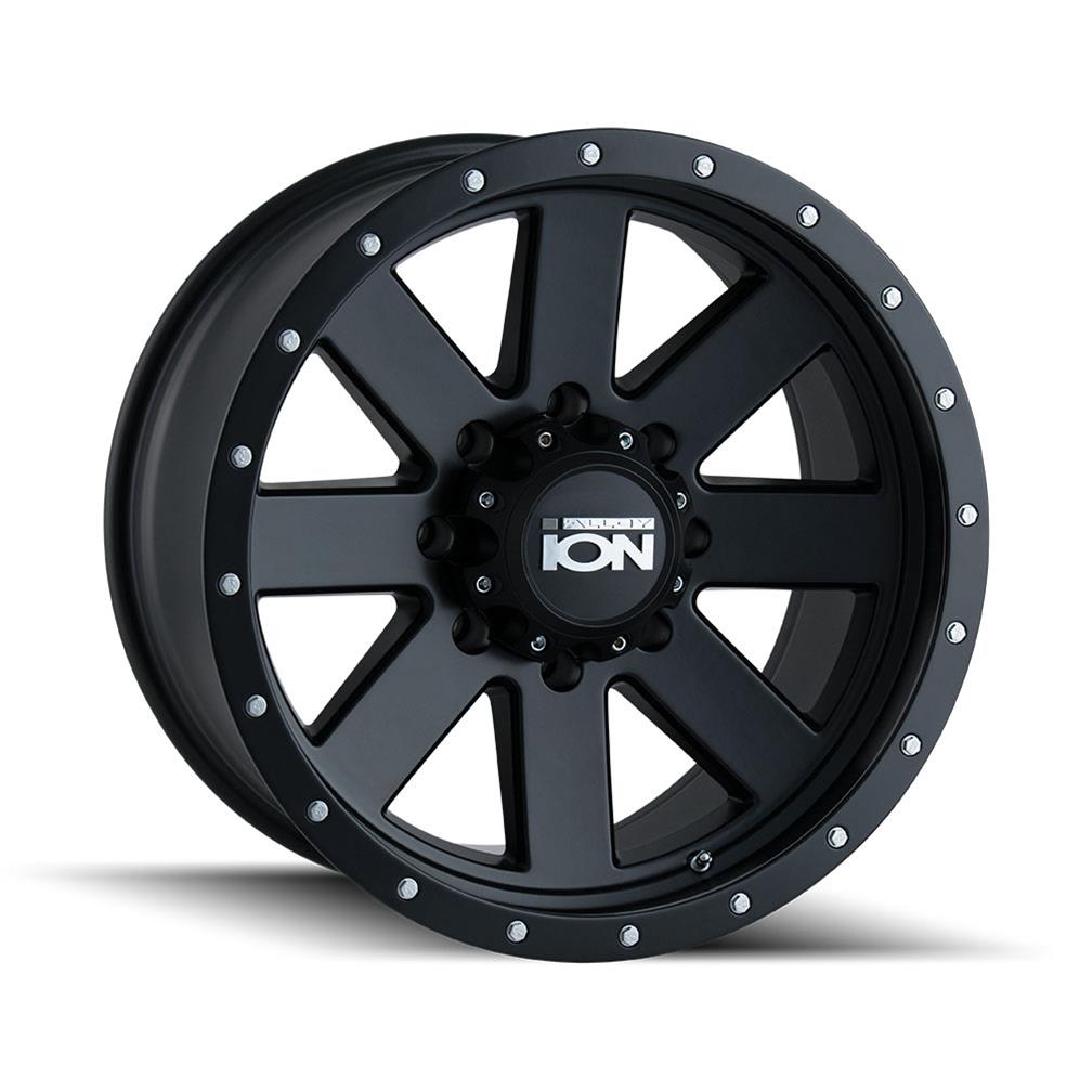 ION Alloy Series 134 Matte Black Wheels 18x9 Wheel, 134, Black, Matte, Aluminum, 18 in. x 9 in., +18.00mm Offset, 5.71 in. Backspace, 8 x 180mm Bolt Pattern, Each