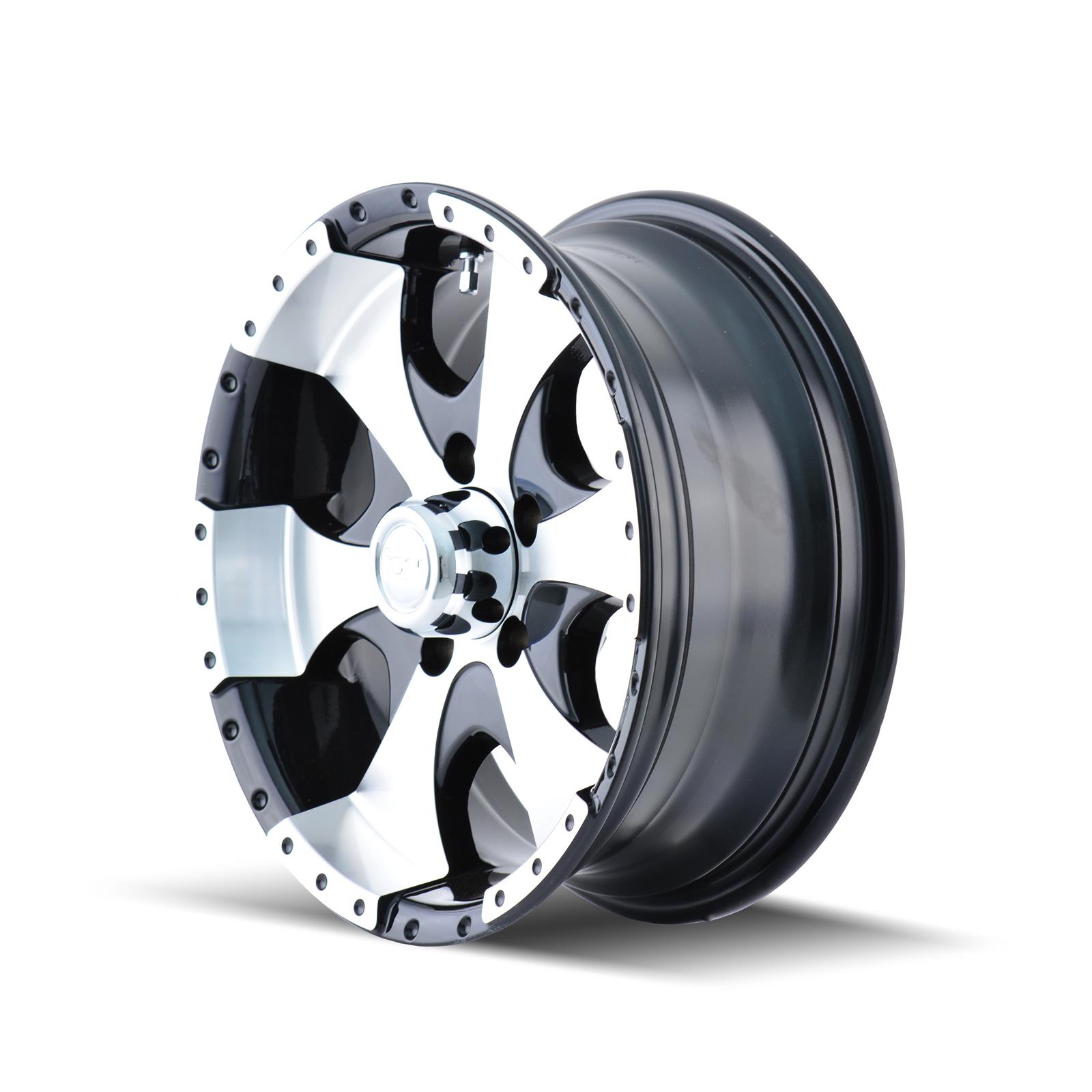 ION Type 136 15x6 / 5x114.3 BP / 0mm Offset / 83.82mm Hub Black/Machined Wheel