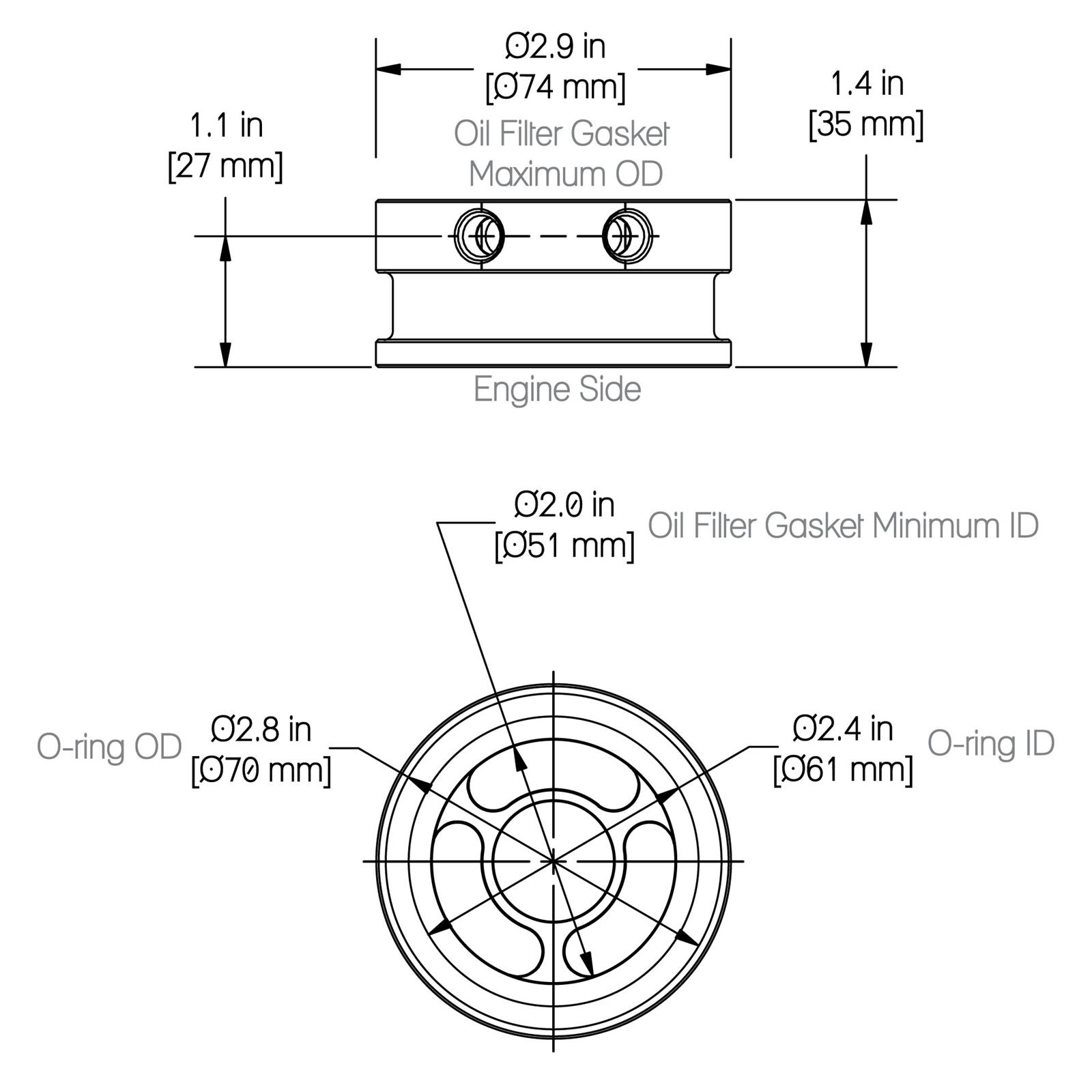 Improved Racing Products ENV117 Improved Racing Oil Filter Spacers