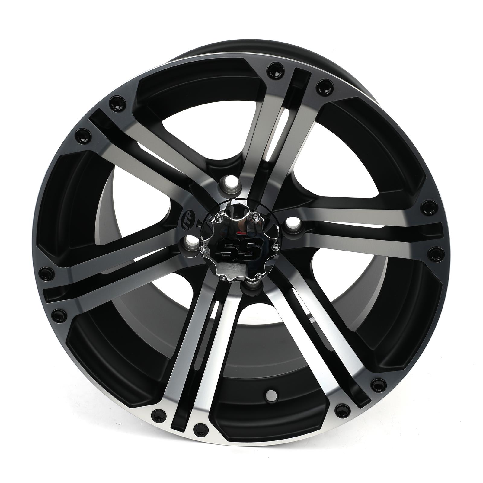 ITP SS212 Black Machined Alloy Wheels 14x8 Wheel, SS212, Aluminum, Machined, Accents, 14 in. x 8.0 in., 4 x 110mm Bolt Circle, 5.00 in. Backspace, Each thumbnail 3
