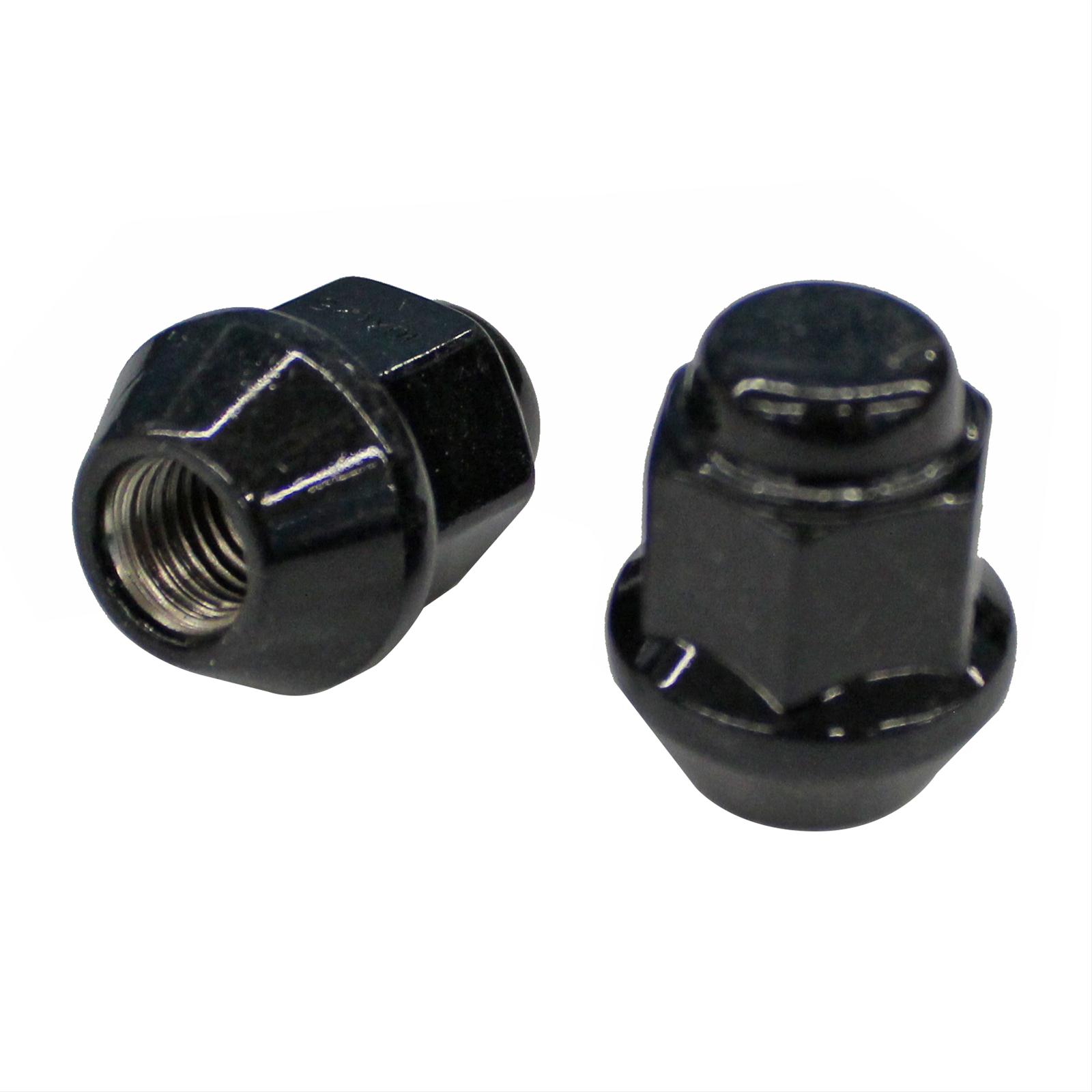 ITP Lug Nuts BLUG11BX Nuts, Conical Seat, Bulge, 10mm x 1.25 RH Thread Size, Steel, Black, Set of 16