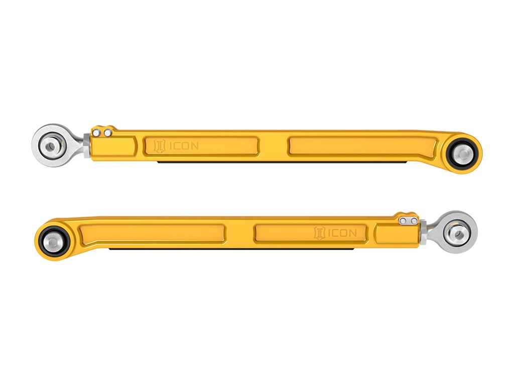 ICON 22-23 Toyota Tundra / 2024 Toyota Tacoma Billet Rear Lower Link Kit - Gold Anodized thumbnail 2