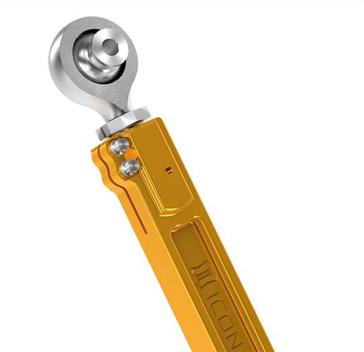 ICON 22-23 Toyota Tundra / 2024 Toyota Tacoma Billet Rear Upper Link Kit - Gold Anodized thumbnail 2