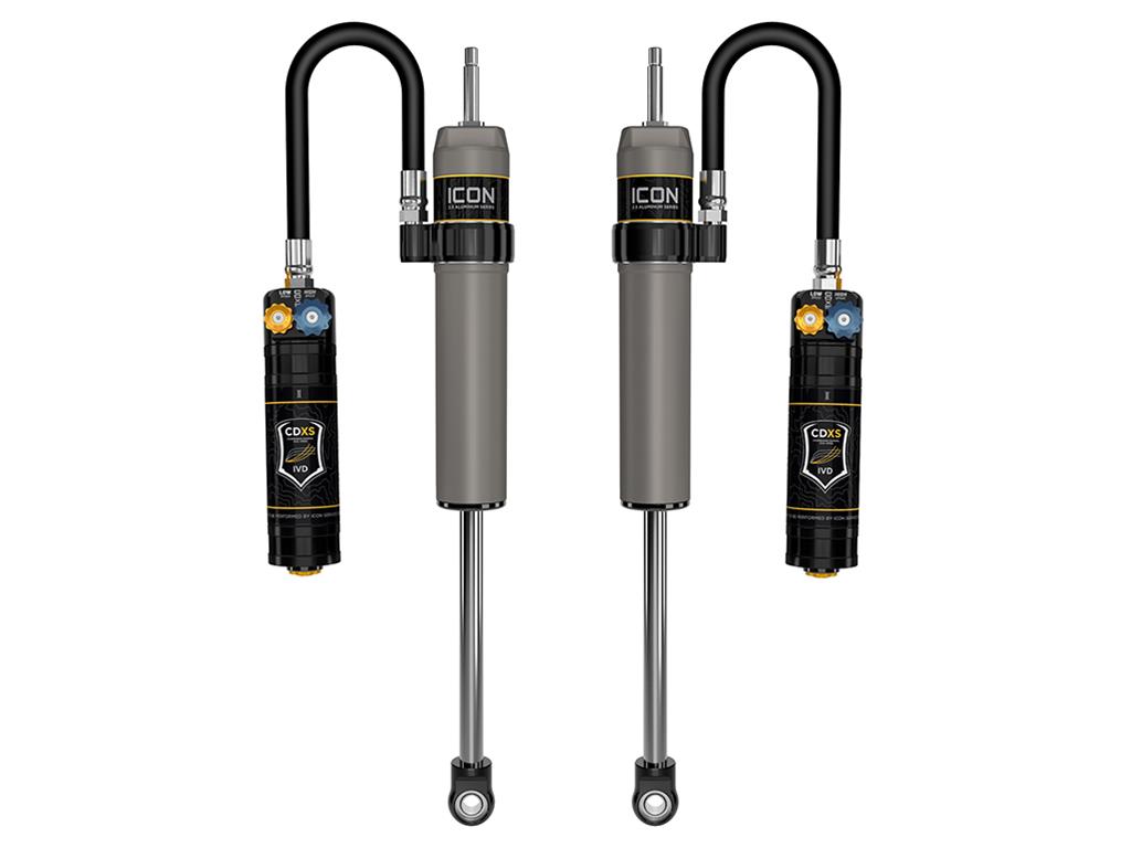 ICON 24+ Toyota Tacoma Remote Reservoir Shocks w/ CDXS 0-1in. Lift- (Rear)
