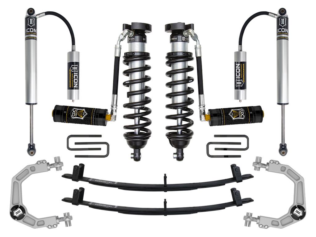 ICON 95.5-04 Toyota Tacoma 0-3in. Stage 5 Suspension System W/ Billet Upper Control Arms (1x ico51100, 2x ico56502R, 1x ico58715C, 1x ico58500DJ)