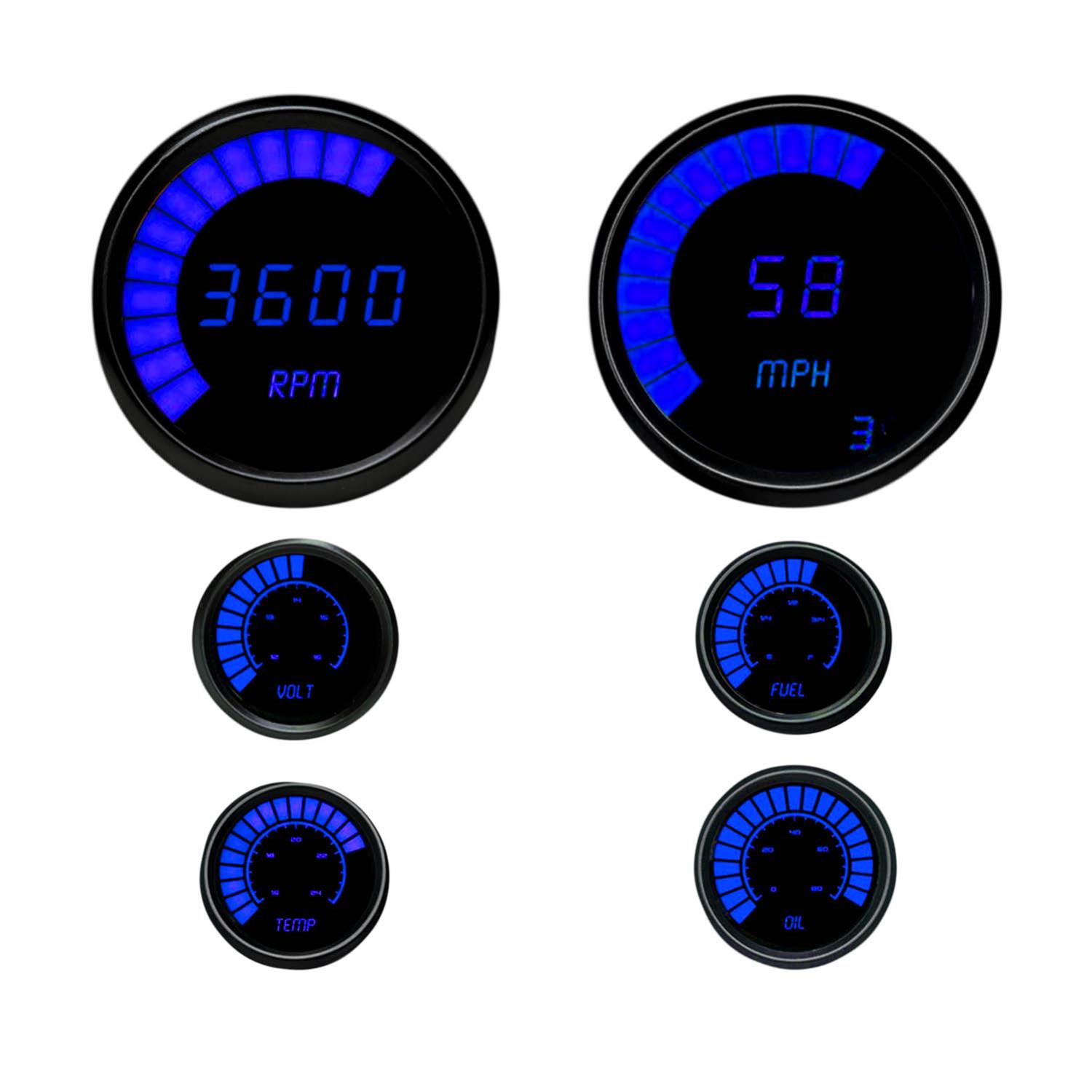 Intellitronix Corp B9999B Intellitronix LED Digital Gauge Kits Summit Racing