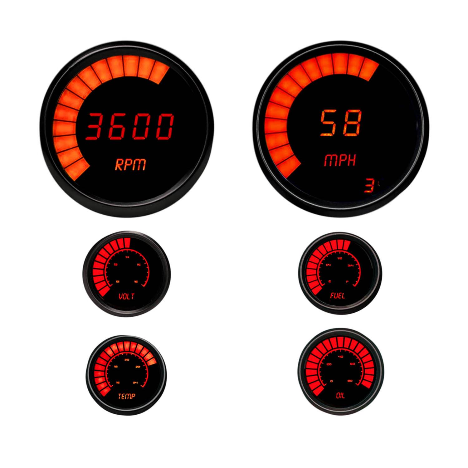 Intellitronix Corp B9999R Intellitronix LED Digital Gauge Kits Summit