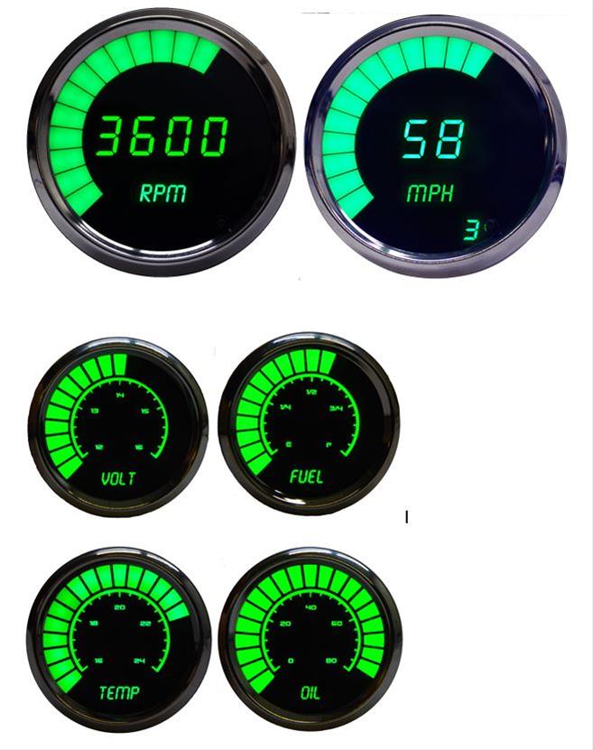 Intellitronix Corp BS9999G Intellitronix LED Digital Gauge Kits