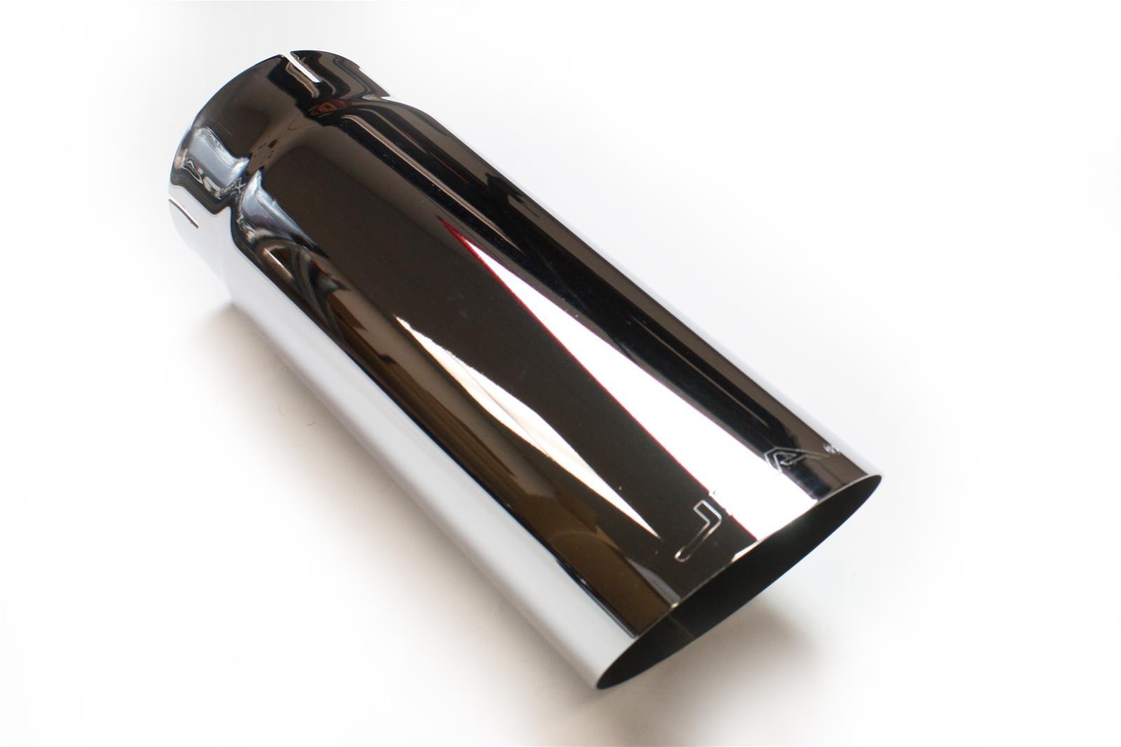 JBA 4in x 4.5in x 12in Angle Cut Chrome Plated Exhaust Tip thumbnail 2