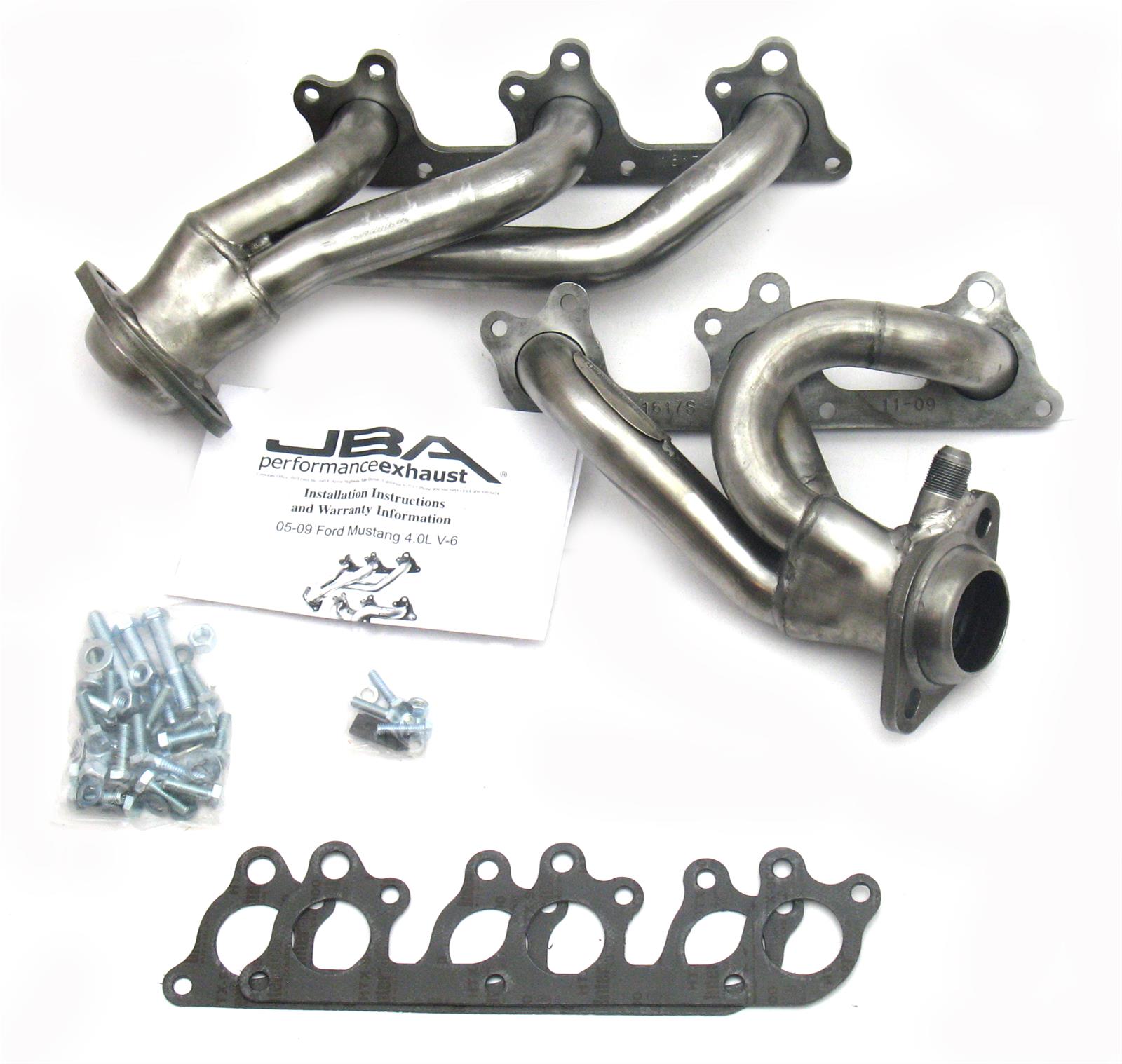 JBA 05-10 MUSTANG V6 1/2in Header Shorty Stainless Steel thumbnail 2